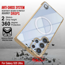 Cargar imagen en el visor de la galería, Estuche de carga inalámbrica magnético para Galaxy S25 Ultra [Serie de acrílico transparente] [Antideslizante] Para Galaxy S25 Ultra [Dorado]
