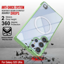 Cargar imagen en el visor de la galería, Estuche de carga inalámbrica magnético para Galaxy S25 Ultra [Serie de acrílico transparente] [Antideslizante] Para Galaxy S25 Ultra [Verde]
