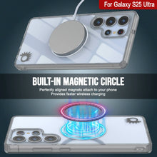 Cargar imagen en el visor de la galería, Estuche de carga inalámbrica magnético para Galaxy S25 Ultra [Serie de acrílico transparente] [Antideslizante] Para Galaxy S25 Ultra [Plata]
