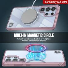 Cargar imagen en el visor de la galería, Estuche de carga inalámbrica magnético para Galaxy S25 Ultra [Serie de acrílico transparente] [Antideslizante] Para Galaxy S25 Ultra [Rosa]
