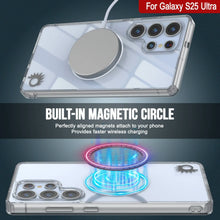 Cargar imagen en el visor de la galería, Estuche de carga inalámbrica magnético para Galaxy S25 Ultra [Serie de acrílico transparente] [Antideslizante] Para Galaxy S25 Ultra [Transparente]
