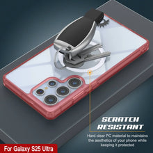 Cargar imagen en el visor de la galería, Estuche de carga inalámbrica magnético para Galaxy S25 Ultra [Serie de acrílico transparente] [Antideslizante] Para Galaxy S25 Ultra [Rojo]
