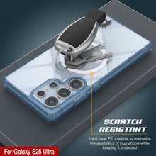 Cargar imagen en el visor de la galería, Estuche de carga inalámbrica magnético para Galaxy S25 Ultra [Serie de acrílico transparente] [Antideslizante] Para Galaxy S25 Ultra [Azul marino]
