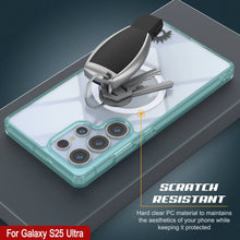 Cargar imagen en el visor de la galería, Estuche de carga inalámbrica magnético para Galaxy S25 Ultra [Serie de acrílico transparente] [Antideslizante] Para Galaxy S25 Ultra [Verde azulado]
