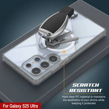 Cargar imagen en el visor de la galería, Estuche de carga inalámbrica magnético para Galaxy S25 Ultra [Serie de acrílico transparente] [Antideslizante] Para Galaxy S25 Ultra [Plata]
