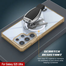 Cargar imagen en el visor de la galería, Estuche de carga inalámbrica magnético para Galaxy S25 Ultra [Serie de acrílico transparente] [Antideslizante] Para Galaxy S25 Ultra [Dorado]
