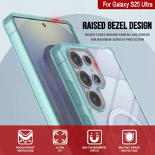 Cargar imagen en el visor de la galería, Estuche de carga inalámbrica magnético para Galaxy S25 Ultra [Serie de acrílico transparente] [Antideslizante] Para Galaxy S25 Ultra [Verde azulado]
