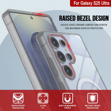 Cargar imagen en el visor de la galería, Estuche de carga inalámbrica magnético para Galaxy S25 Ultra [Serie de acrílico transparente] [Antideslizante] Para Galaxy S25 Ultra [Plata]
