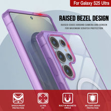 Cargar imagen en el visor de la galería, Estuche de carga inalámbrica magnético para Galaxy S25 Ultra [Serie de acrílico transparente] [Antideslizante] Para Galaxy S25 Ultra [Morado]
