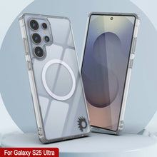 Cargar imagen en el visor de la galería, Estuche de carga inalámbrica magnético para Galaxy S25 Ultra [Serie de acrílico transparente] [Antideslizante] Para Galaxy S25 Ultra [Transparente]
