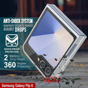 Funda para Galaxy Z Flip6 [Serie de acrílico transparente] [Antideslizante] Para Galaxy Z Flip6 [Blanca]