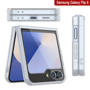 Funda para Galaxy Z Flip6 [Serie de acrílico transparente] [Antideslizante] Para Galaxy Z Flip6 [Blanca]