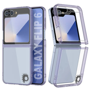 Funda para Galaxy Z Flip6 [Serie de acrílico transparente] [Antideslizante] Para Galaxy Z Flip6 [Lila]