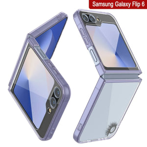 Funda para Galaxy Z Flip6 [Serie de acrílico transparente] [Antideslizante] Para Galaxy Z Flip6 [Lila]