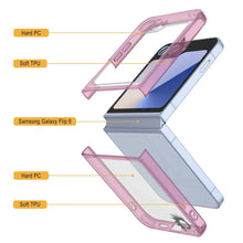 Cargar imagen en el visor de la galería, Funda para Galaxy Z Flip6 [Serie de acrílico transparente] [Antideslizante] Para Galaxy Z Flip6 [Rosa]

