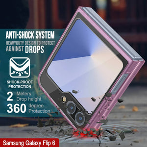 Funda para Galaxy Z Flip6 [Serie de acrílico transparente] [Antideslizante] Para Galaxy Z Flip6 [Rosa]