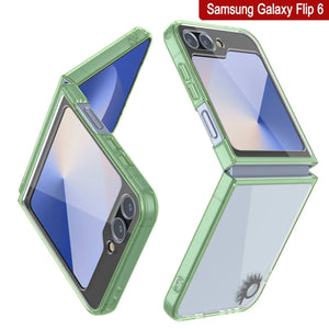 Funda para Galaxy Z Flip6 [Serie de acrílico transparente] [Antideslizante] Para Galaxy Z Flip6 [Verde]