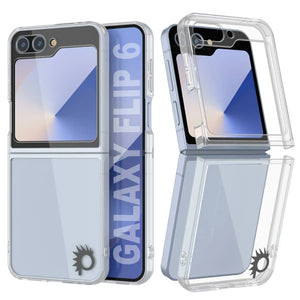 Funda para Galaxy Z Flip6 [Serie de acrílico transparente] [Antideslizante] Para Galaxy Z Flip6 [Blanca]