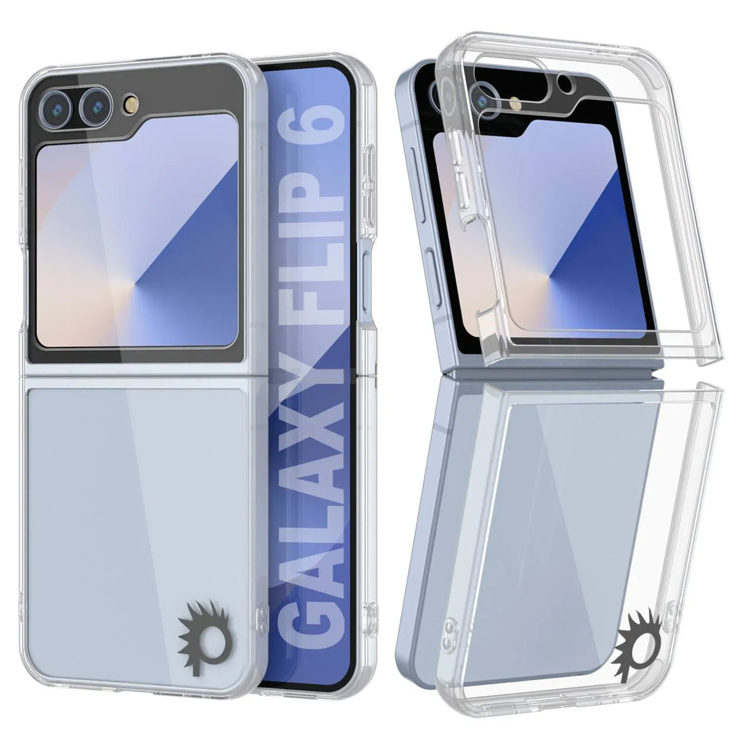 Funda para Galaxy Z Flip6 [Serie de acrílico transparente] [Antideslizante] Para Galaxy Z Flip6 [Blanca]
