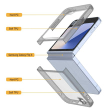 Cargar imagen en el visor de la galería, Funda para Galaxy Z Flip6 [Serie de acrílico transparente] [Antideslizante] Para Galaxy Z Flip6 [Gris]
