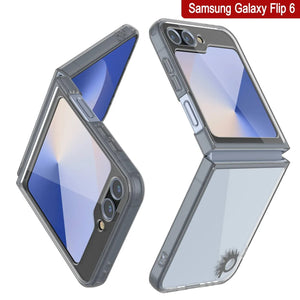 Funda para Galaxy Z Flip6 [Serie de acrílico transparente] [Antideslizante] Para Galaxy Z Flip6 [Gris]