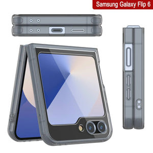 Funda para Galaxy Z Flip6 [Serie de acrílico transparente] [Antideslizante] Para Galaxy Z Flip6 [Gris]