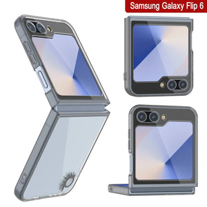 Funda para Galaxy Z Flip6 [Serie de acrílico transparente] [Antideslizante] Para Galaxy Z Flip6 [Gris]