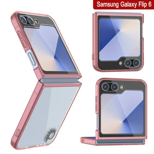 Funda para Galaxy Z Flip6 [Serie de acrílico transparente] [Antideslizante] Para Galaxy Z Flip6 [Rojo]