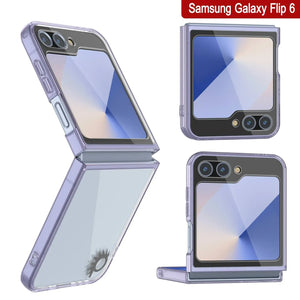 Funda para Galaxy Z Flip6 [Serie de acrílico transparente] [Antideslizante] Para Galaxy Z Flip6 [Lila]