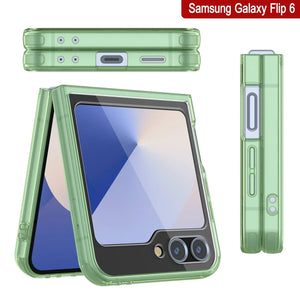 Funda para Galaxy Z Flip6 [Serie de acrílico transparente] [Antideslizante] Para Galaxy Z Flip6 [Verde]