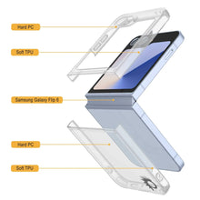 Cargar imagen en el visor de la galería, Funda para Galaxy Z Flip6 [Serie de acrílico transparente] [Antideslizante] Para Galaxy Z Flip6 [Blanca]
