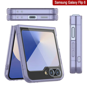 Funda para Galaxy Z Flip6 [Serie de acrílico transparente] [Antideslizante] Para Galaxy Z Flip6 [Lila]