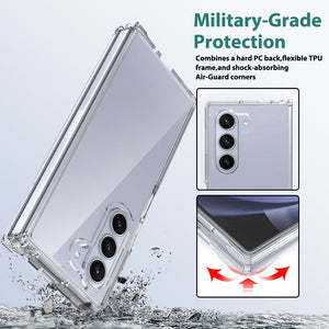 Funda para Galaxy Z Fold6 [Serie acrílica transparente] [Antideslizante] Para Galaxy Z Fold6 [Azul]
