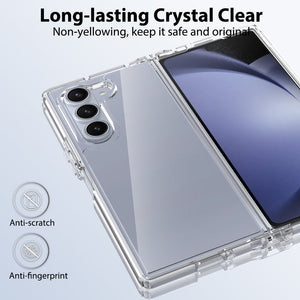 Funda para Galaxy Z Fold6 [Serie acrílica transparente] [Antideslizante] Para Galaxy Z Fold6 [Lila]