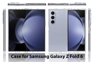 Funda para Galaxy Z Fold6 [Serie de acrílico transparente] [Antideslizante] Para Galaxy Z Fold6 [Gris]