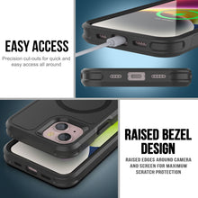 Cargar imagen en el visor de la galería, PunkCase Funda para iPhone 13, [Serie Spartan X] Funda resistente y resistente con soporte y anillo magnético [Negro]
