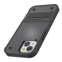 Cargar imagen en el visor de la galería, Funda Punkcase para iPhone 14 Plus [Serie de Confianza] Funda Híbrida Protectora de Grado Militar con Soporte Integrado [Gris-Negro]
