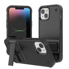 Cargar imagen en el visor de la galería, Punkcase Funda para iPhone 14 Plus [Serie Reliance] Cubierta protectora híbrida de grado militar con soporte incorporado [Negro]

