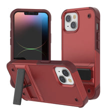 Cargar imagen en el visor de la galería, Funda Punkcase para iPhone 14 Plus [Serie Reliance] Cubierta híbrida protectora de grado militar con soporte incorporado [Rojo-Rosa]
