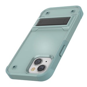 Funda Punkcase para iPhone 14 Plus [Serie Reliance], Cubierta Híbrida de Protección de Grado Militar con Soporte Incorporado [Verde]