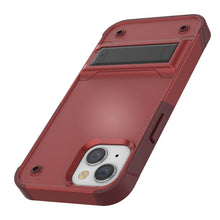 Cargar imagen en el visor de la galería, Funda Punkcase para iPhone 14 Plus [Serie Reliance] Cubierta híbrida protectora de grado militar con soporte incorporado [Rojo-Rosa]
