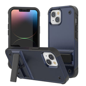 Funda Punkcase iPhone 14 Plus [Serie Reliance] Cubierta híbrida protectora de grado militar con soporte integrado [Navy-Black].