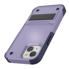 Cargar imagen en el visor de la galería, Carcasa Punkcase para iPhone 14 Plus [Serie Reliance] Cubierta Protectora Híbrida de Grado Militar con Soporte Incorporado [Morado-Marino]
