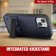 Cargar imagen en el visor de la galería, Funda Punkcase iPhone 14 Plus [Serie Reliance] Cubierta híbrida protectora de grado militar con soporte integrado [Navy-Black].
