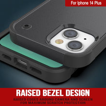 Cargar imagen en el visor de la galería, Funda Punkcase para iPhone 14 Plus [Serie de Confianza] Funda Híbrida Protectora de Grado Militar con Soporte Integrado [Gris-Negro]
