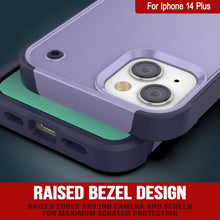 Cargar imagen en el visor de la galería, Carcasa Punkcase para iPhone 14 Plus [Serie Reliance] Cubierta Protectora Híbrida de Grado Militar con Soporte Incorporado [Morado-Marino]
