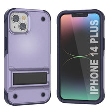 Cargar imagen en el visor de la galería, Carcasa Punkcase para iPhone 14 Plus [Serie Reliance] Cubierta Protectora Híbrida de Grado Militar con Soporte Incorporado [Morado-Marino]
