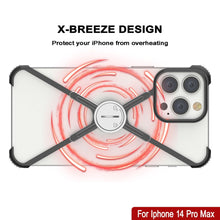 Cargar imagen en el visor de la galería, Punkcase Bumper Case para iPhone 14 Pro Max [Serie Backbone], ultra fino y minimalista, cubierta de marco X de aluminio metálico para iPhone 14 Pro Max (2022) (6.7&quot;) en color negro.
