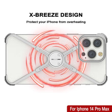 Cargar imagen en el visor de la galería, Funda de borde para iPhone 14 Pro Max Punkcase [Serie Backbone] Ultra delgada de aluminio minimalista con marco en forma de X para iPhone 14 Pro Max (2022) (6.7&quot;) [Plata].
