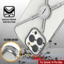 Cargar imagen en el visor de la galería, Funda de borde para iPhone 14 Pro Max Punkcase [Serie Backbone] Ultra delgada de aluminio minimalista con marco en forma de X para iPhone 14 Pro Max (2022) (6.7&quot;) [Plata].
